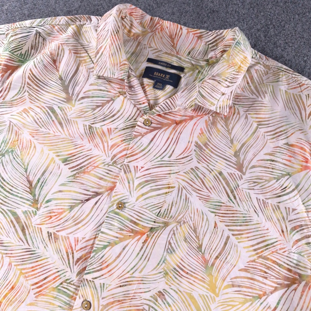 Roark Revival Mens XXL Classic Fit Tropical Palm Leaf Cotton Button Down RW477